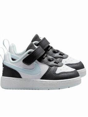 Nike Court Borough Low Recraft Toddler 5C Charcoal Black White Blue HQ3263-060